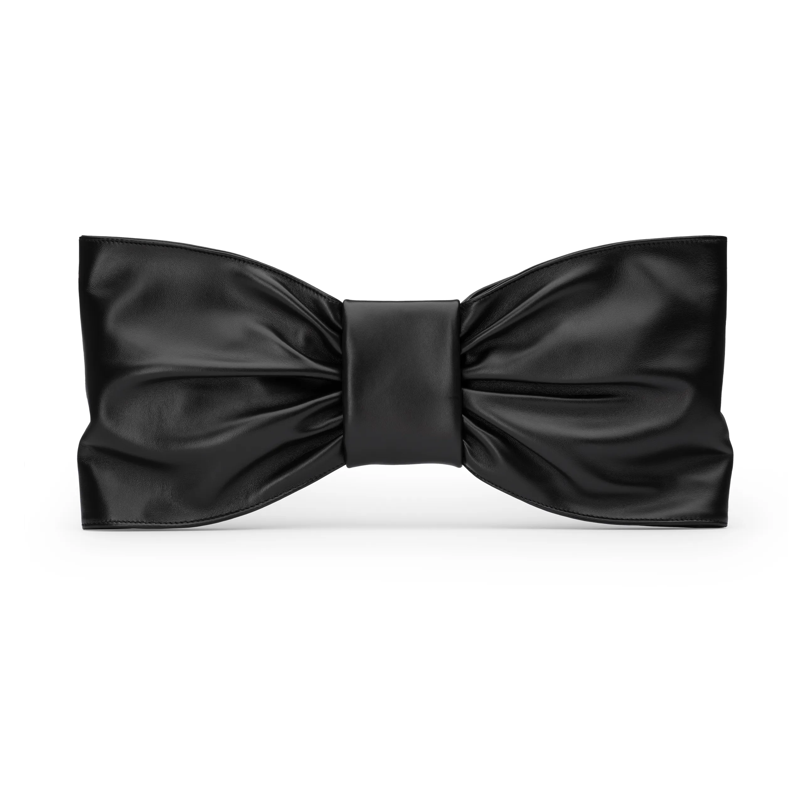 Genti Colectia Knot Clutch Black Front