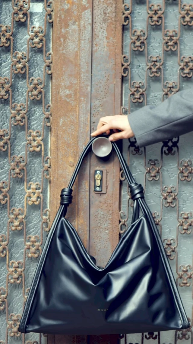 It’s back • Knot Tote / Black in smooth Italian leather • Crafted in Romania for your everyday • optimef.com